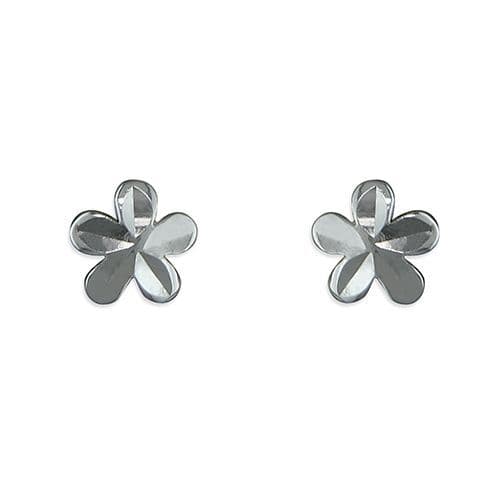 Sterling Silver Flower Stud Earrings