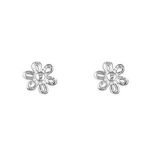 Sterling Silver Flower Stud Earrings