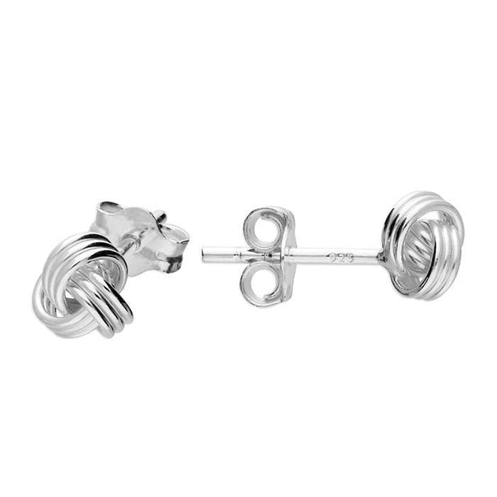 Sterling Silver Knot Stud Earrings