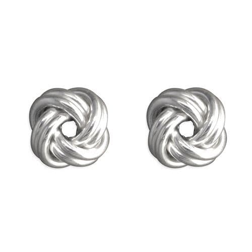 Sterling Silver Knot Stud Earrings