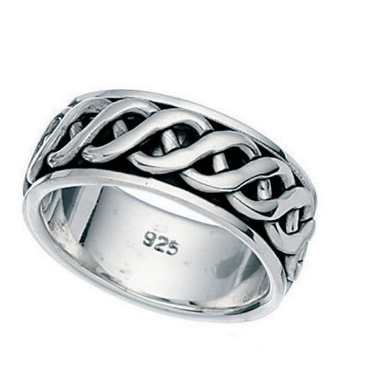 Sterling Silver Men's Celtic Ring