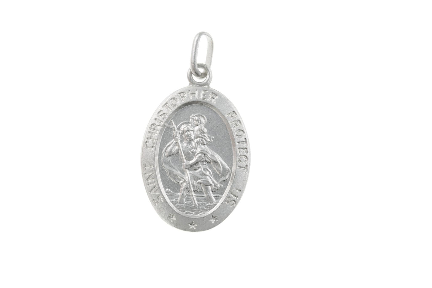 Sterling Silver Oval St. Christopher