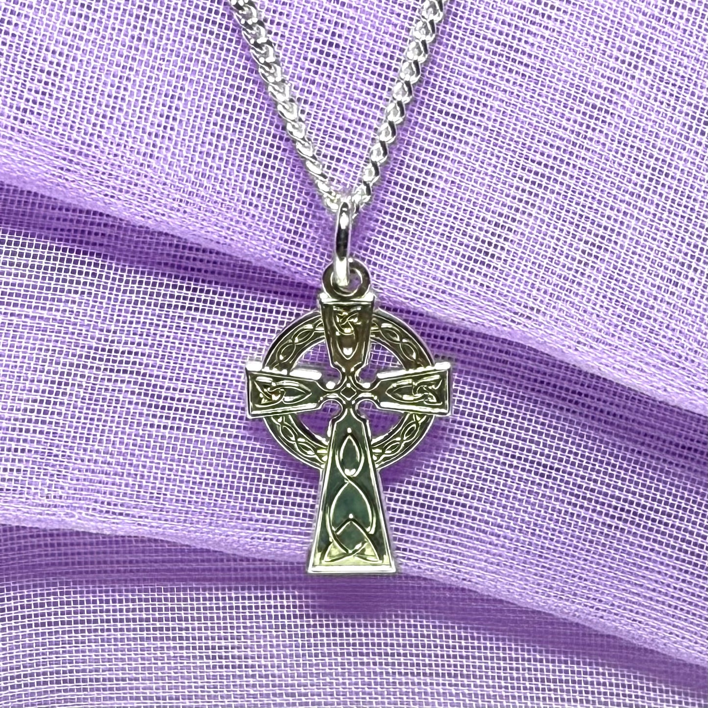 Sterling Silver Celtic Cross Including Chain