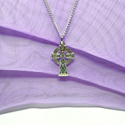 Sterling Silver Celtic Cross Including Chain