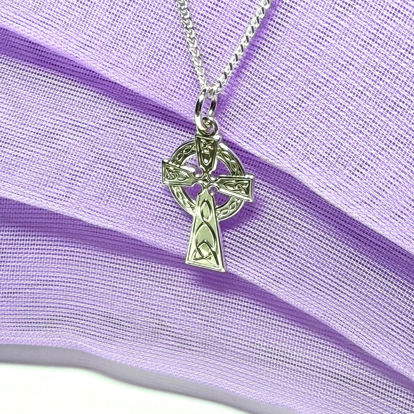Sterling Silver Celtic Cross Including Chain