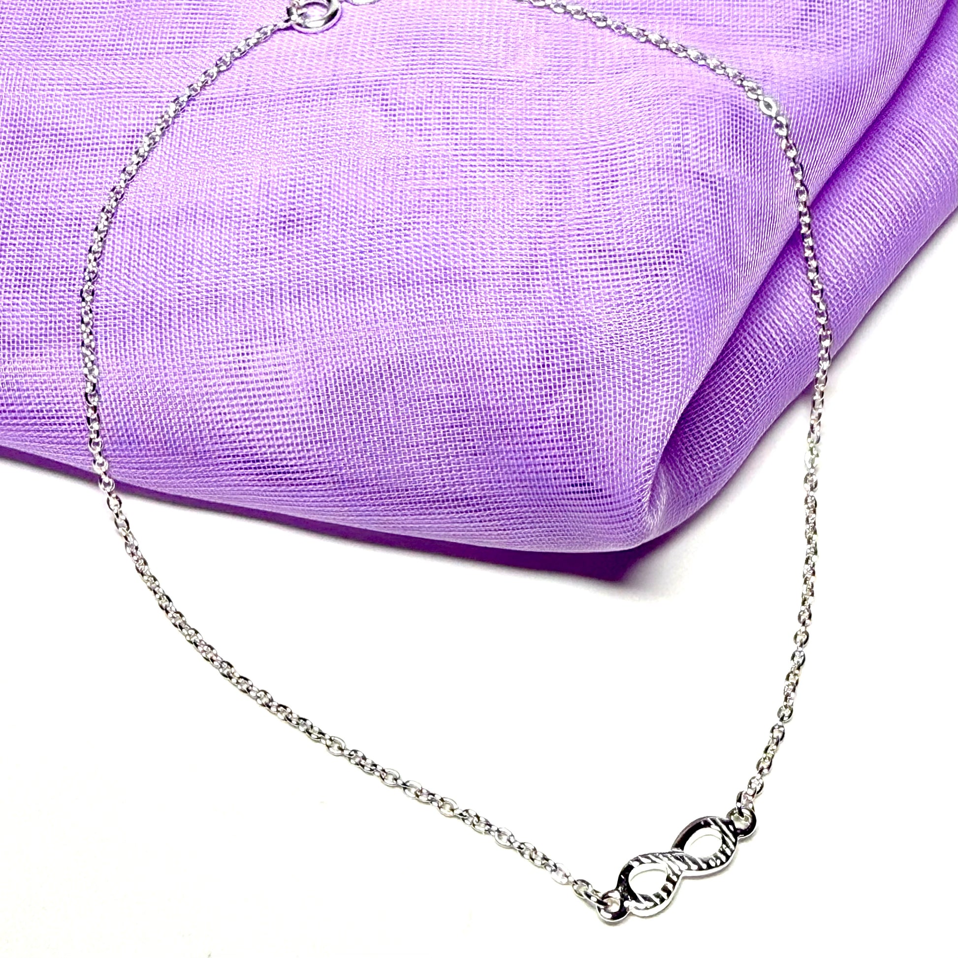 Anklet Sterling Silver Infinity Solid Ladies Ankle Chain