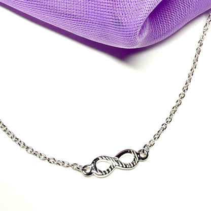 Anklet Sterling Silver Infinity Solid Ladies Ankle Chain