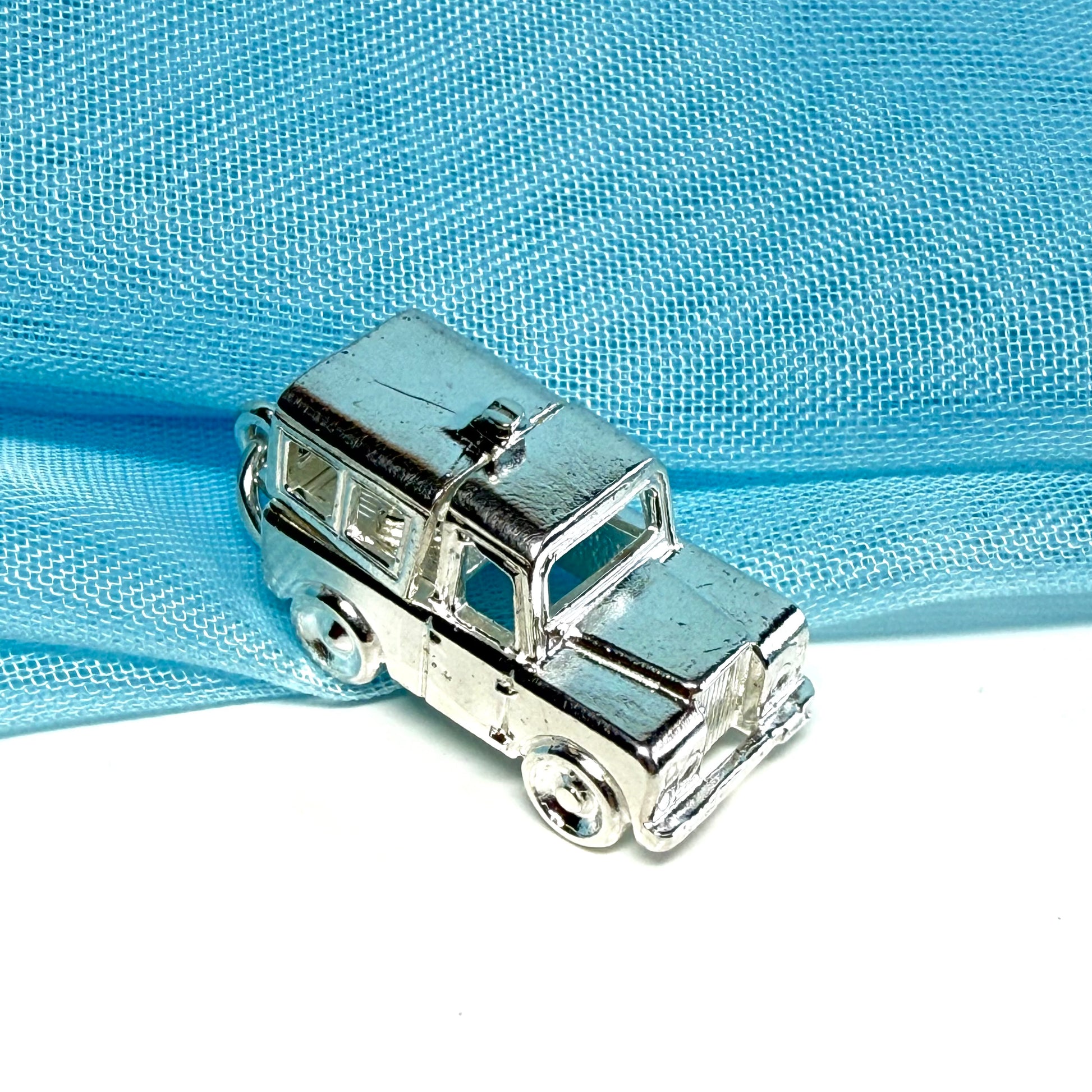 Sterling Silver Land Rover Solid Charm