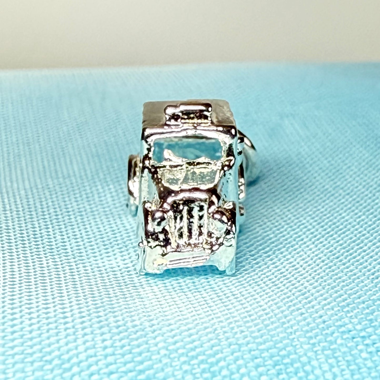 Sterling Silver London Taxi Solid Charm