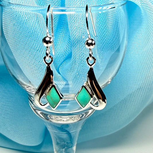 Sterling Silver Turquoise Drop Earrings