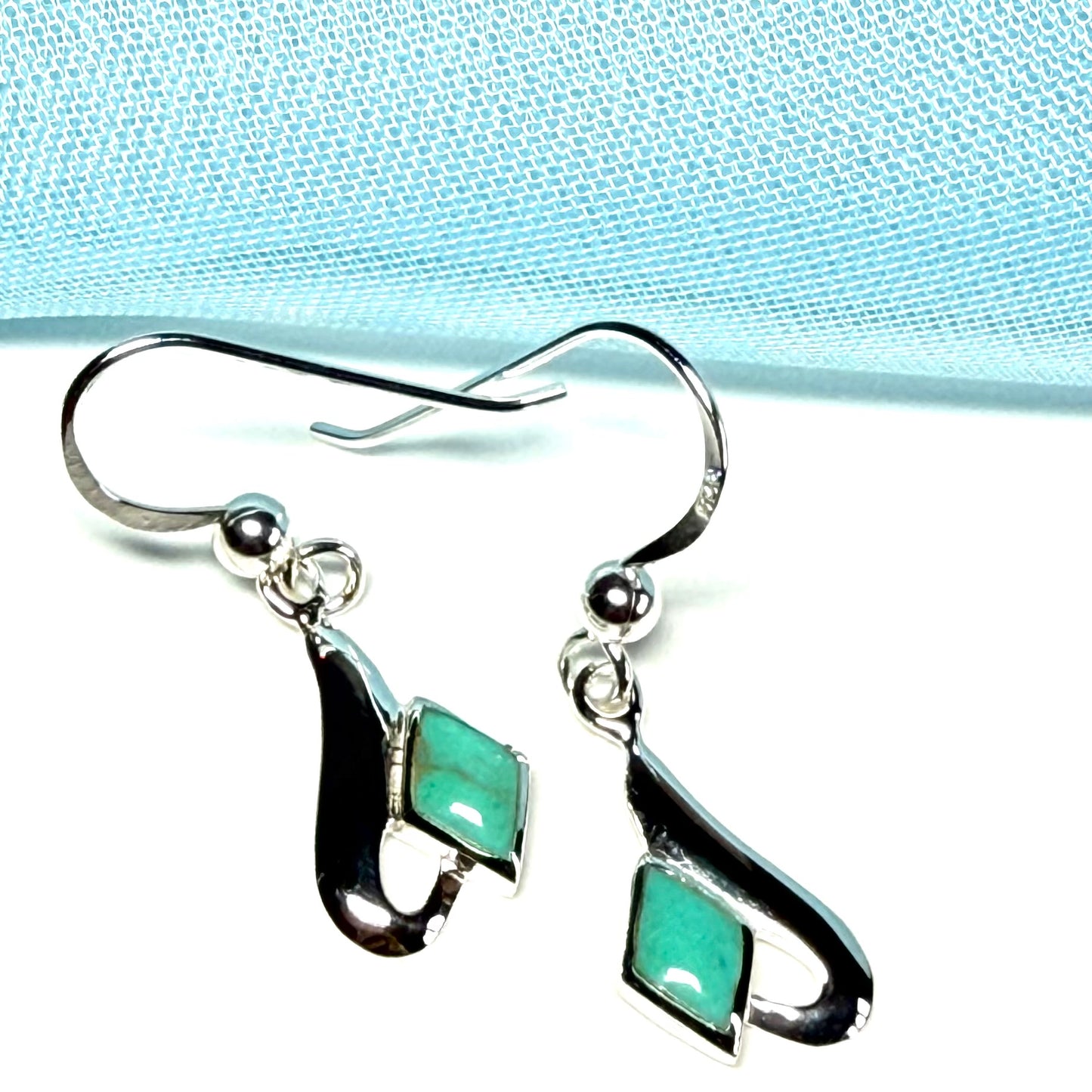 Sterling Silver Turquoise Drop Earrings
