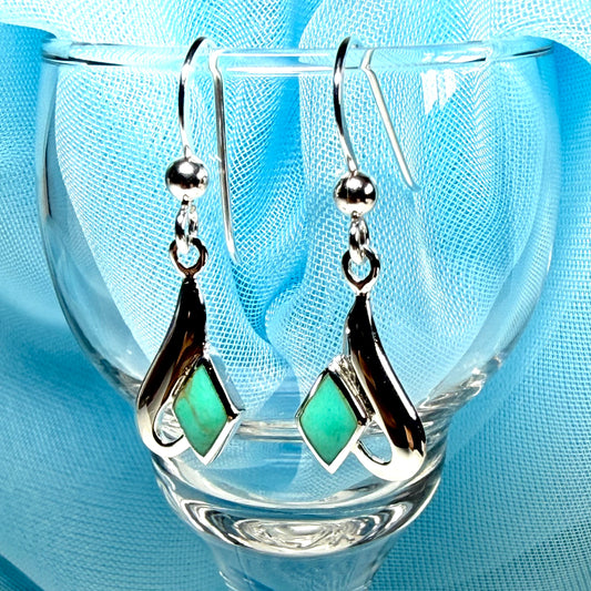 Sterling Silver Turquoise Drop Earrings