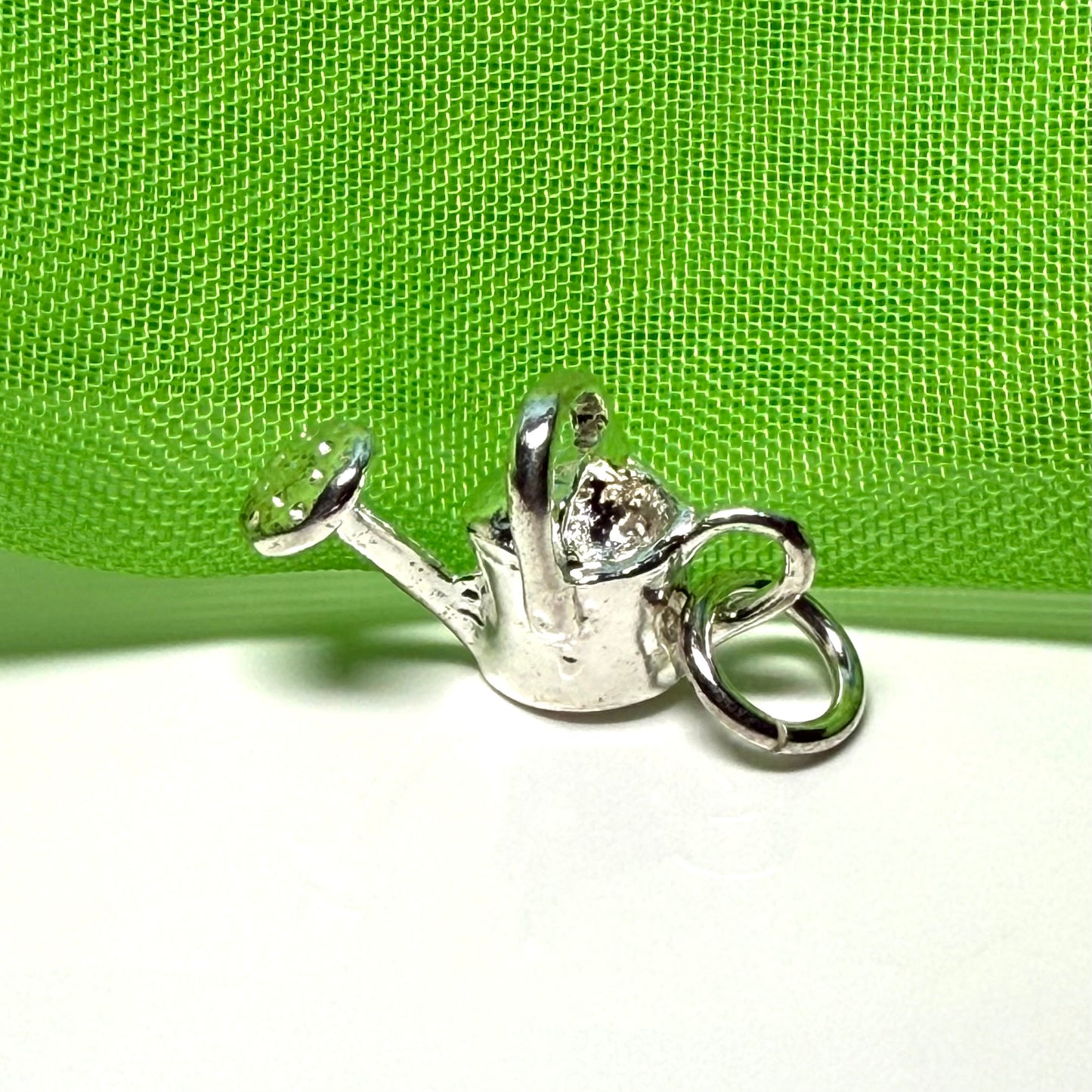 Sterling Silver Watering Can Solid Charm