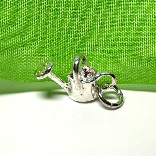 Sterling Silver Watering Can Solid Charm