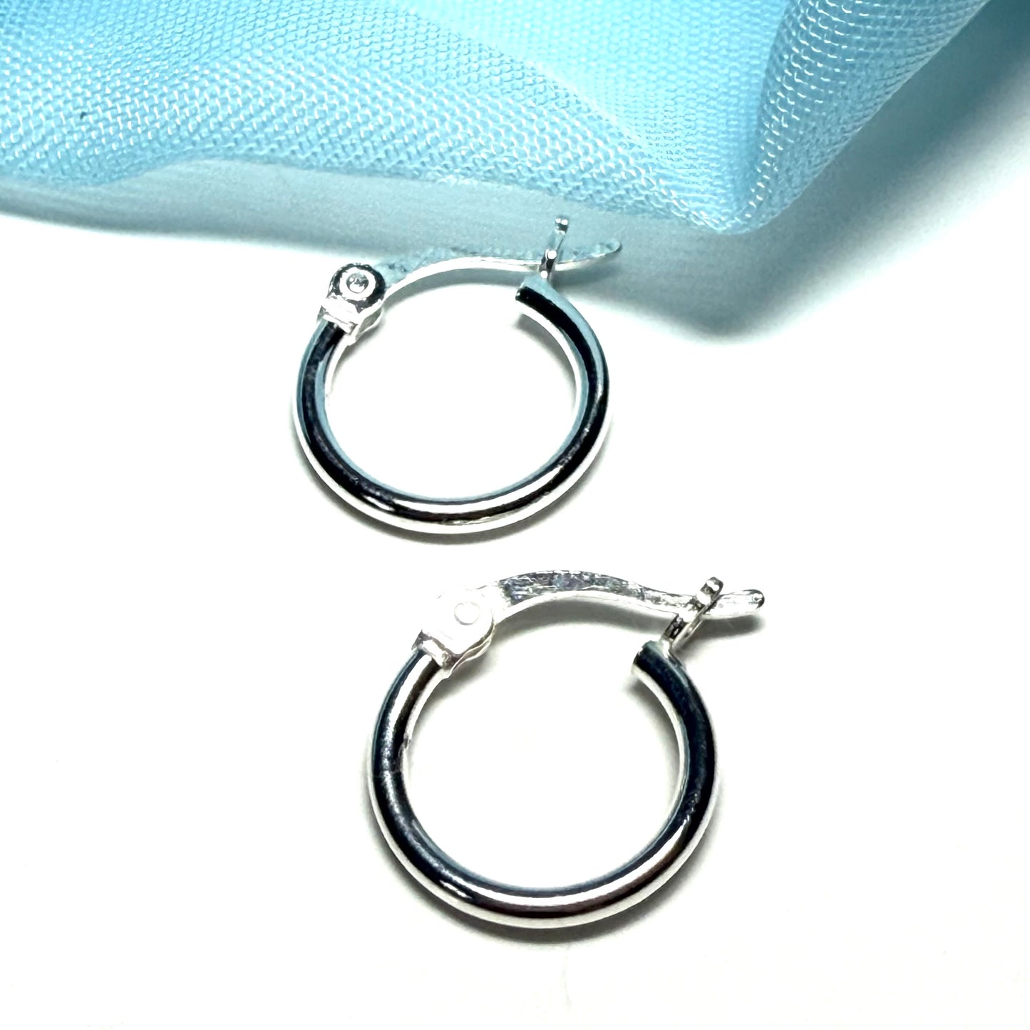 Sterling silver small hoop earrings