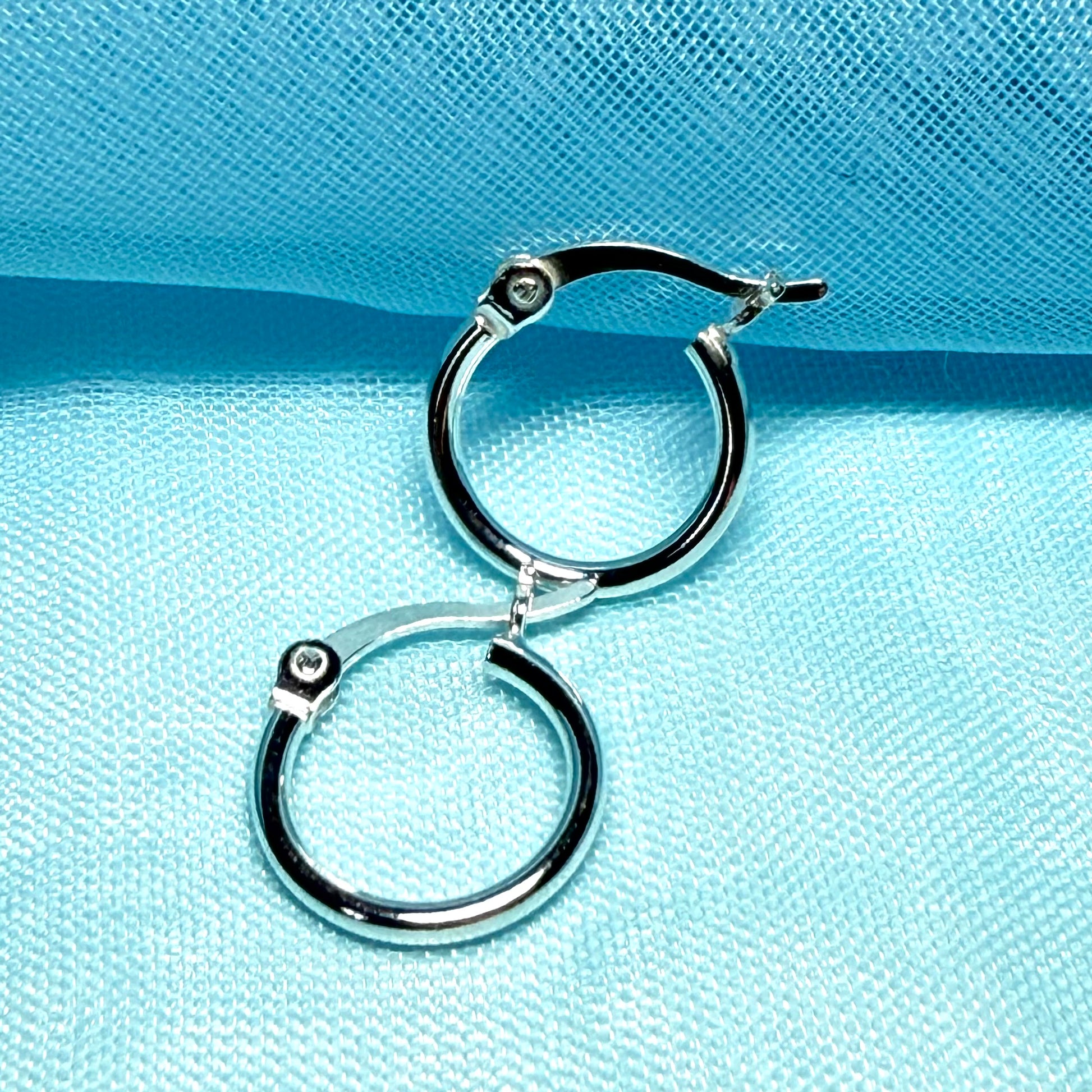 Sterling silver small hoop earrings