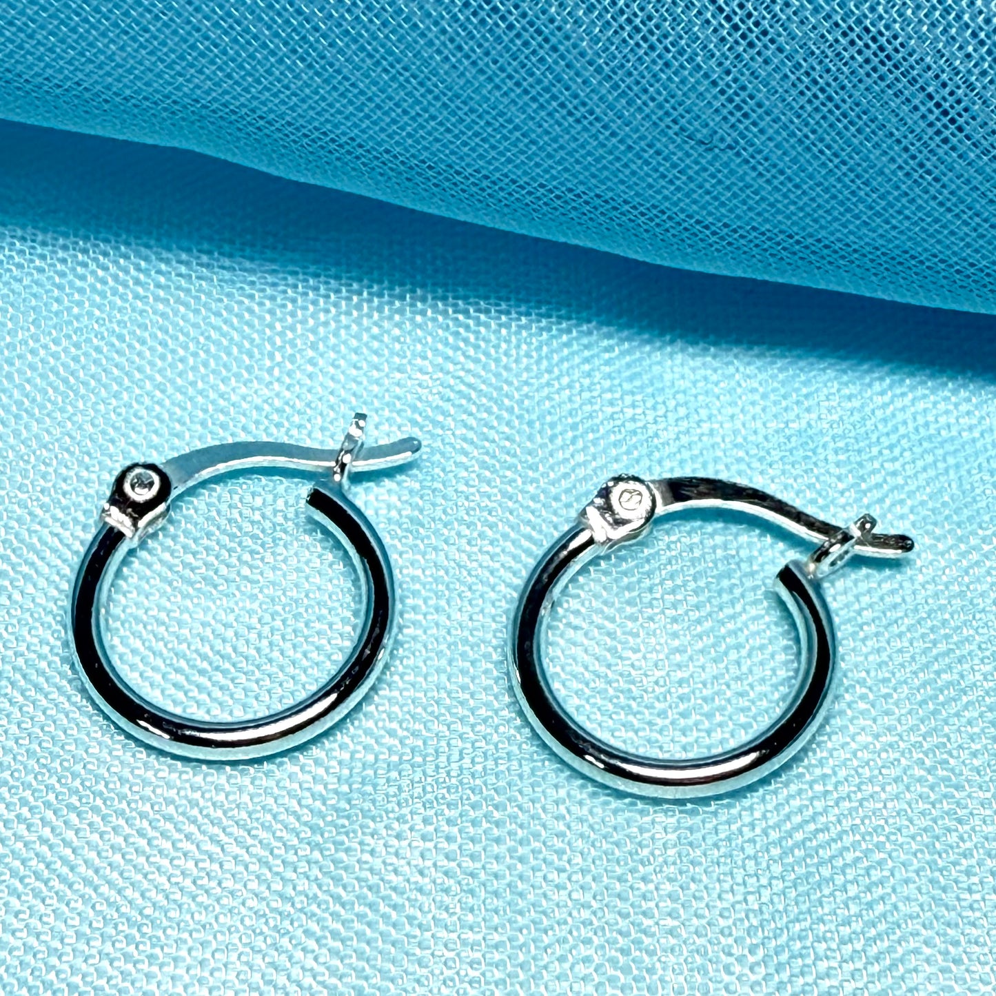 Sterling silver small hoop earrings