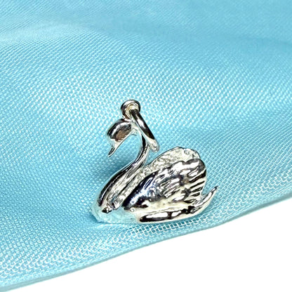 Swan Charm Sterling Silver Charm