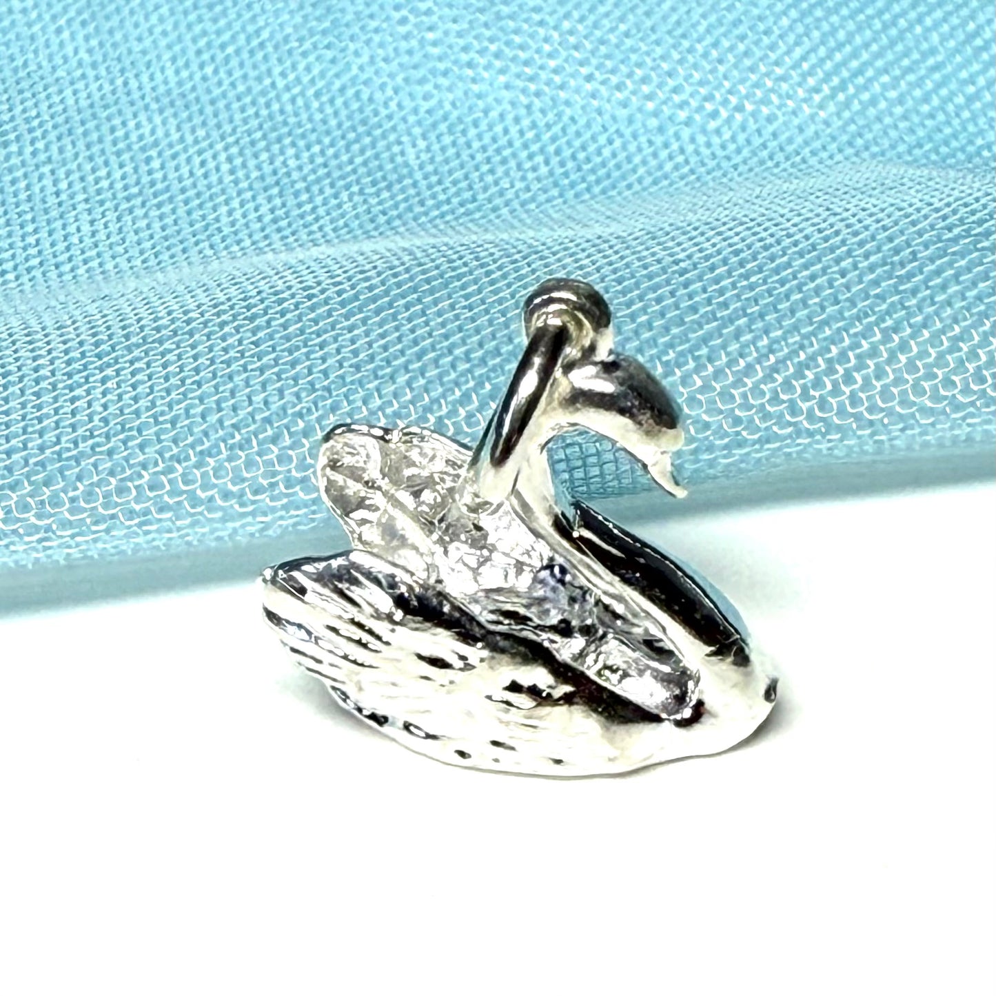 Swan Charm Sterling Silver Charm