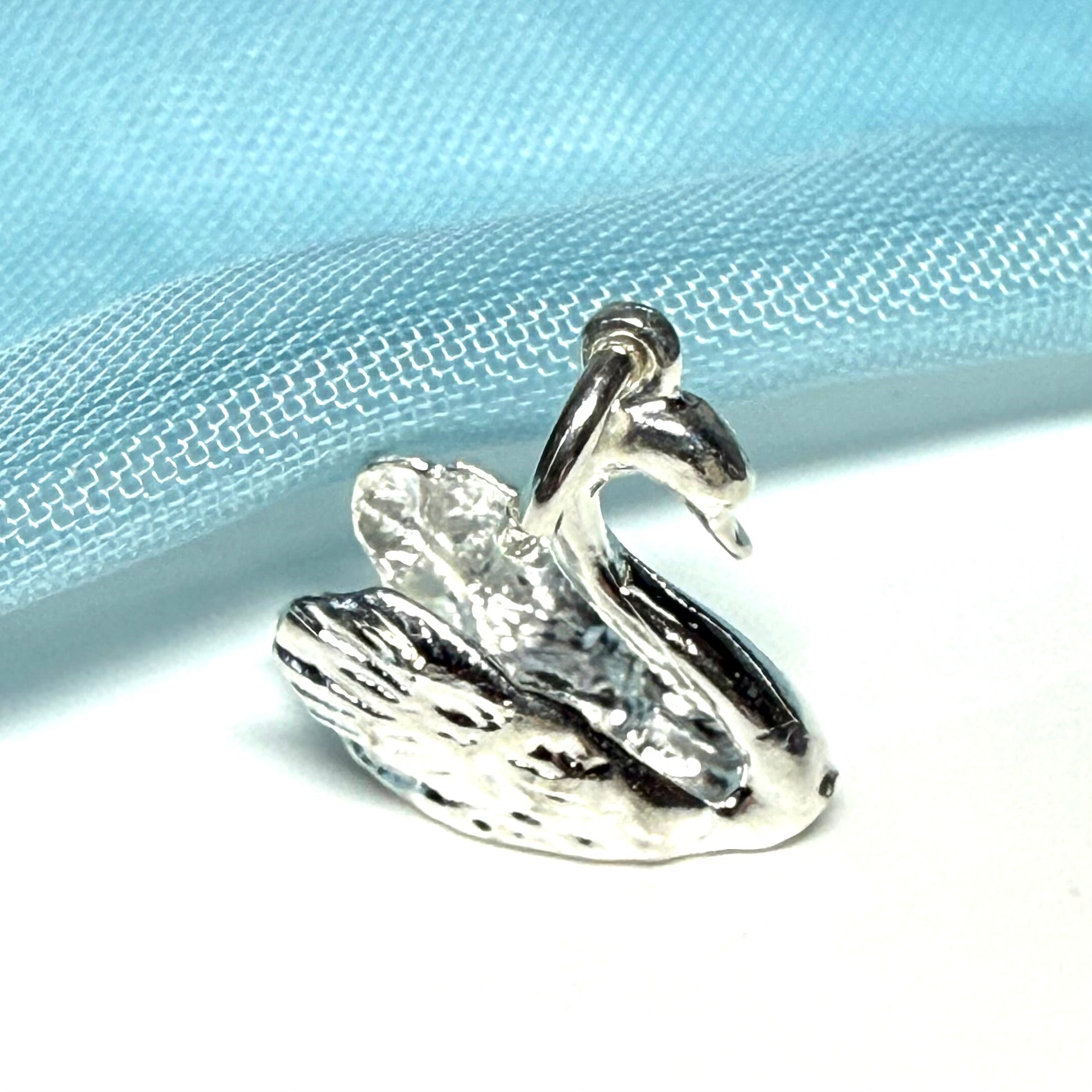 Swan Charm Sterling Silver Charm