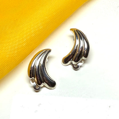 Swirl clip on earrings sterling silver