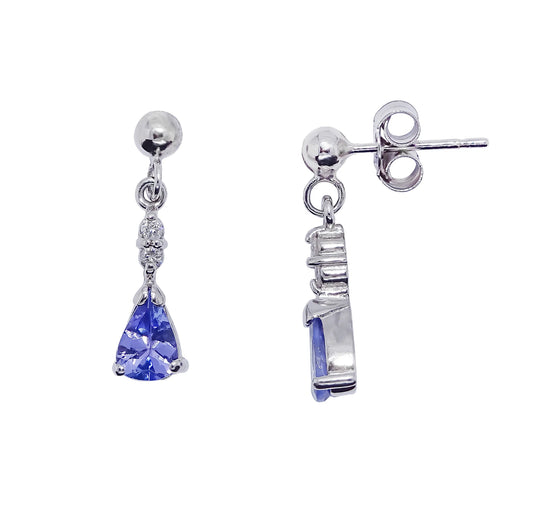 Tanzanite diamond earrings