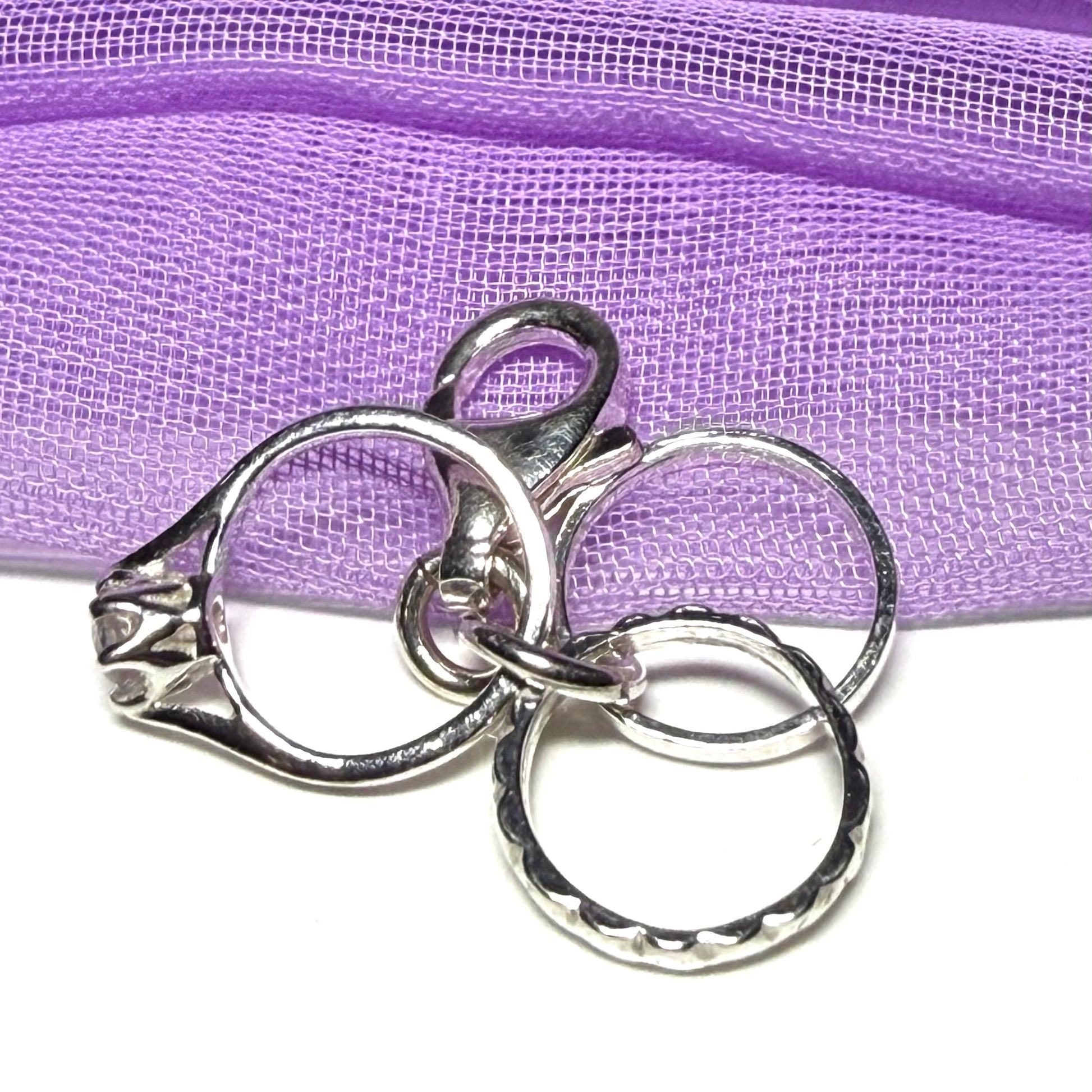 Three Rings Charm Sterling Silver