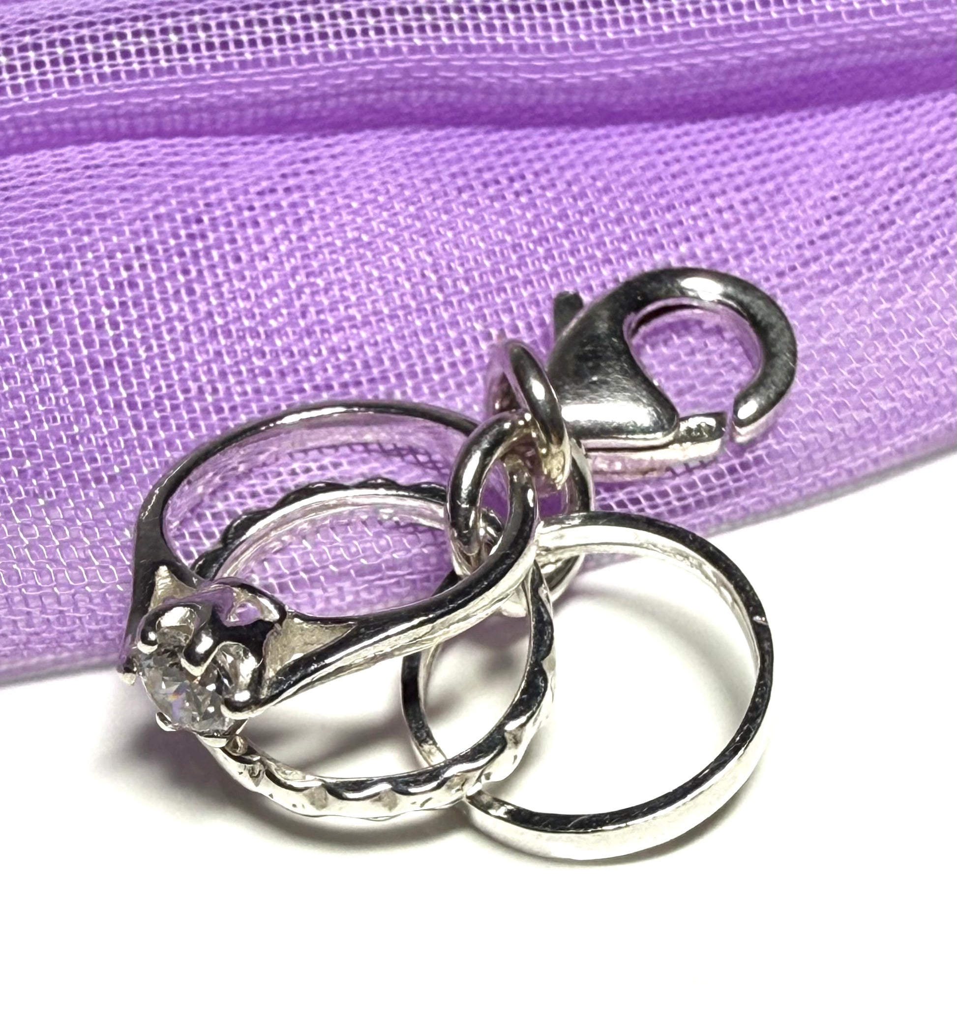 Three Rings Charm Sterling Silver