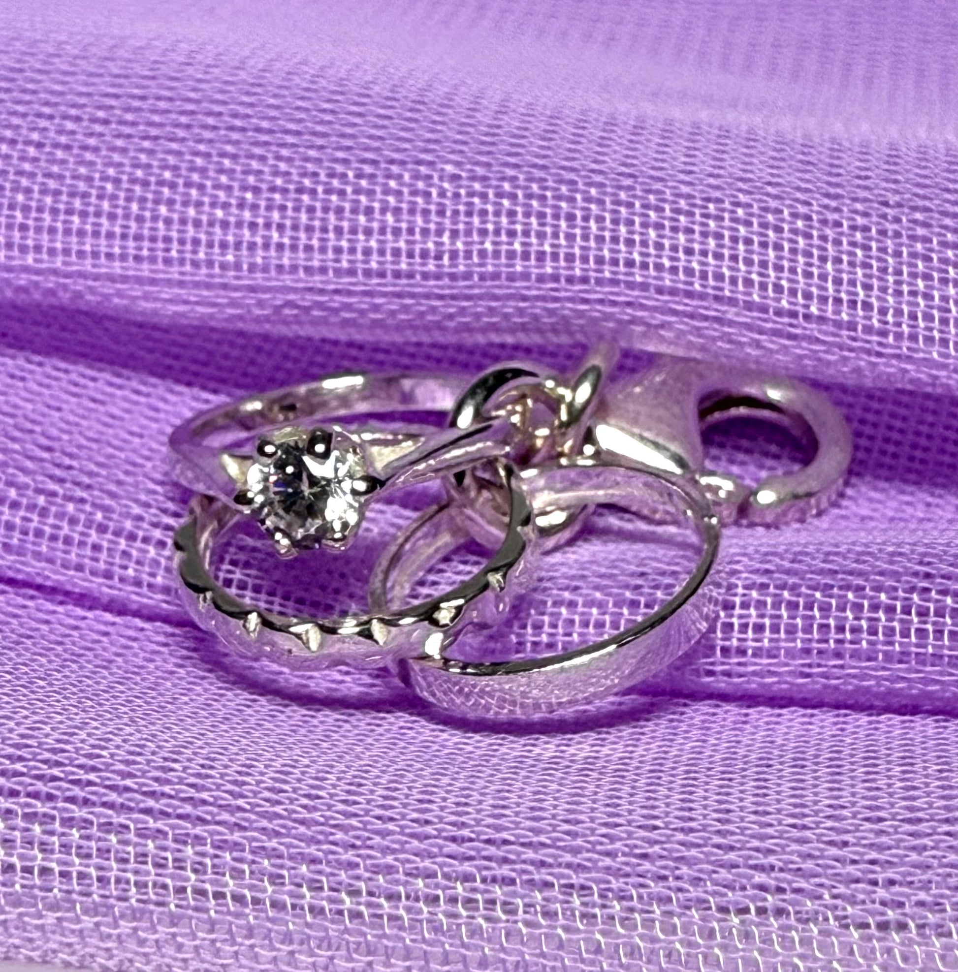 Three Rings Charm Sterling Silver