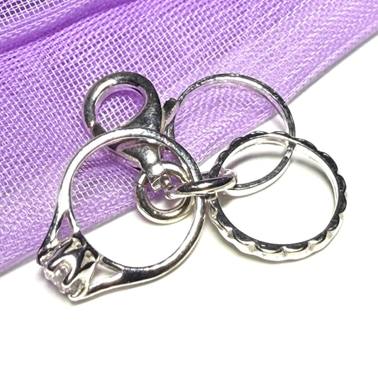 Three Rings Charm Sterling Silver