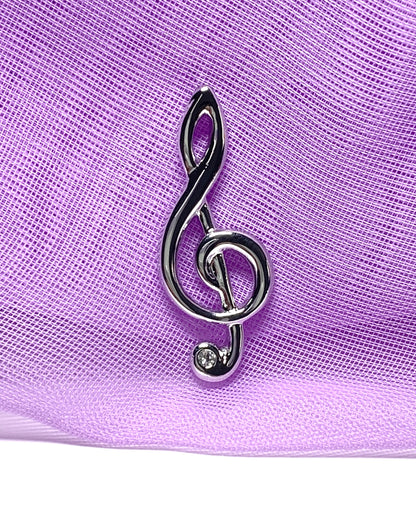 Tie Pin Silver Plated Treble Clef Shaped Tie Tac