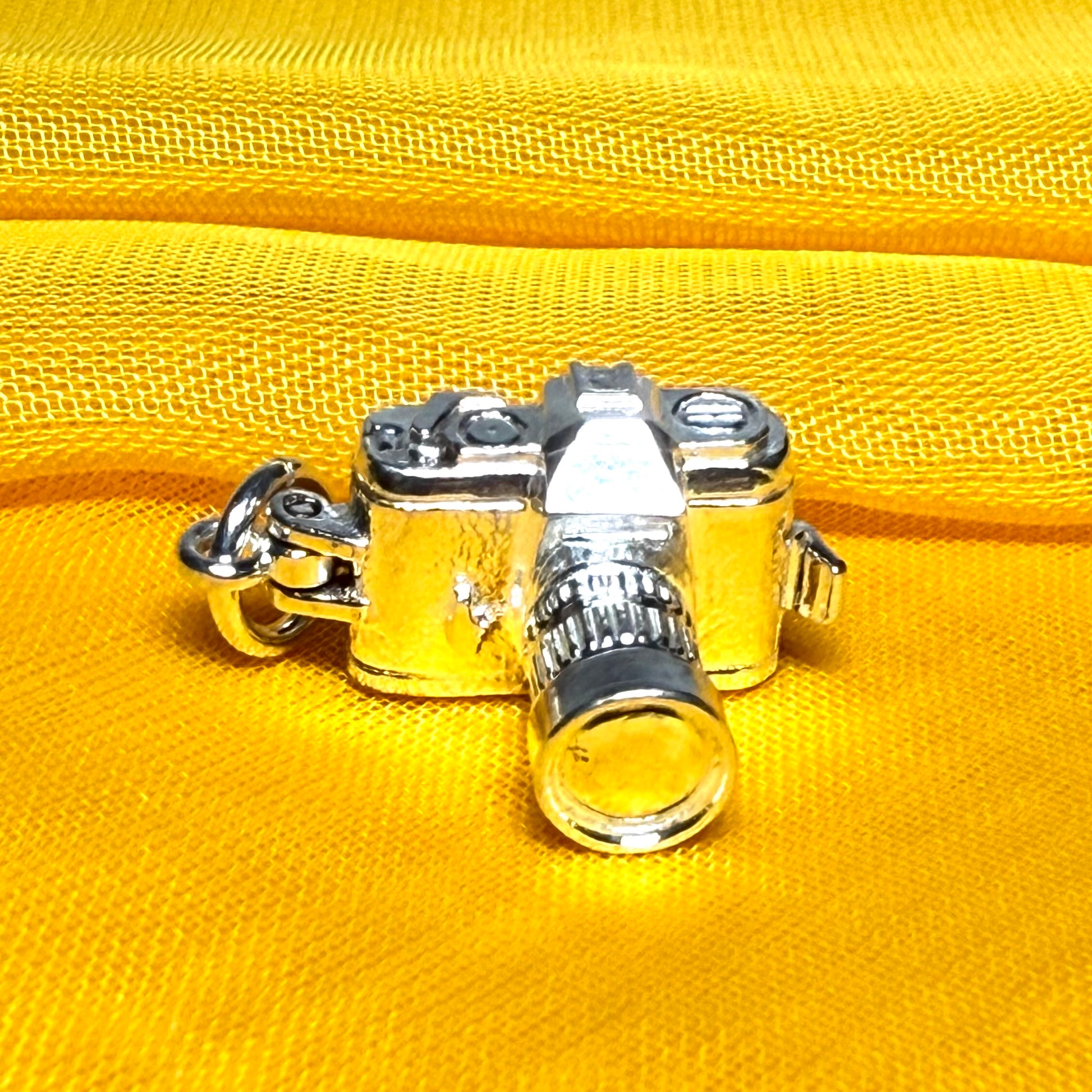 Traditional Lens Camera Charm Sterling Silver