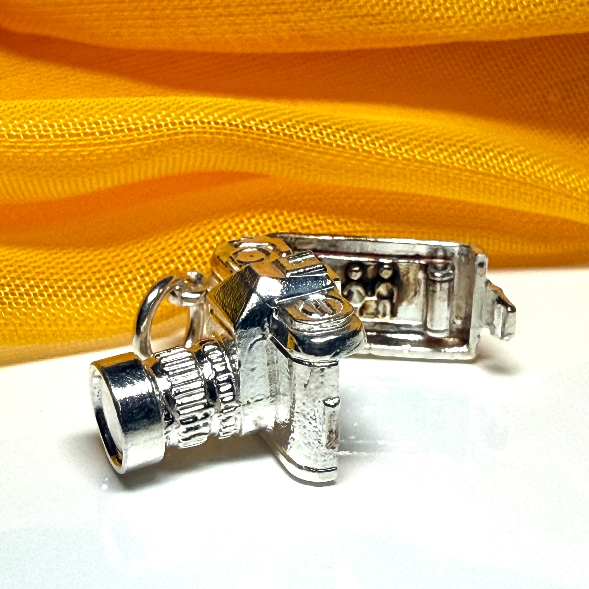 Traditional Lens Camera Charm Sterling Silver