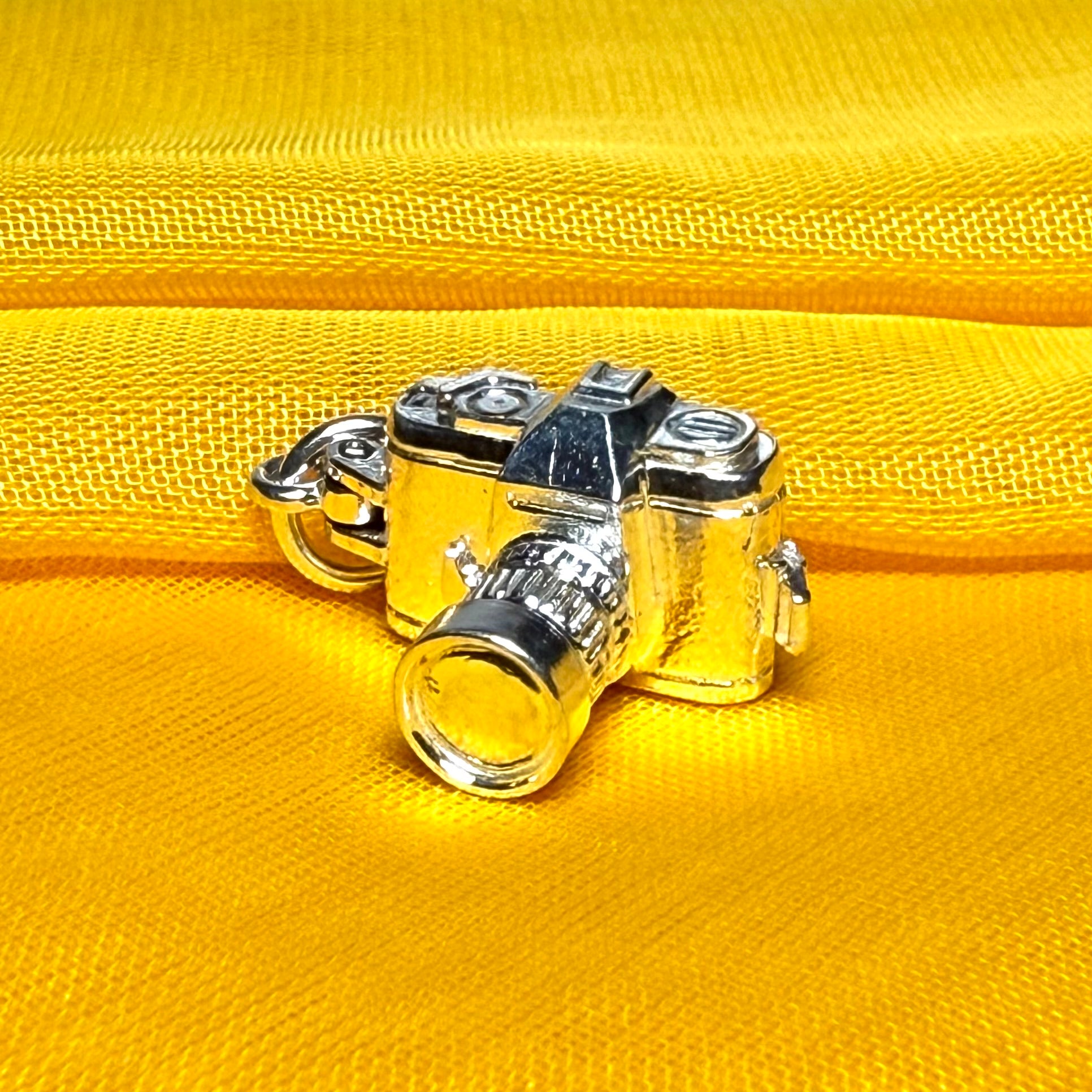 Traditional Lens Camera Charm Sterling Silver