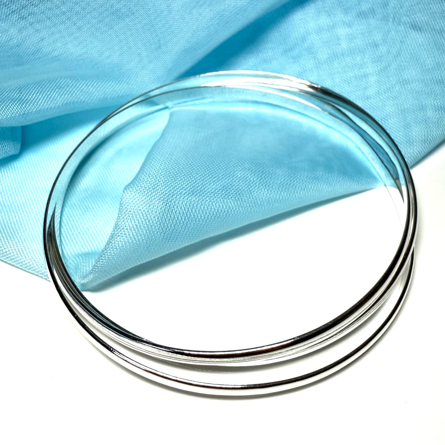 Triple sterling silver Russian wedding bangle