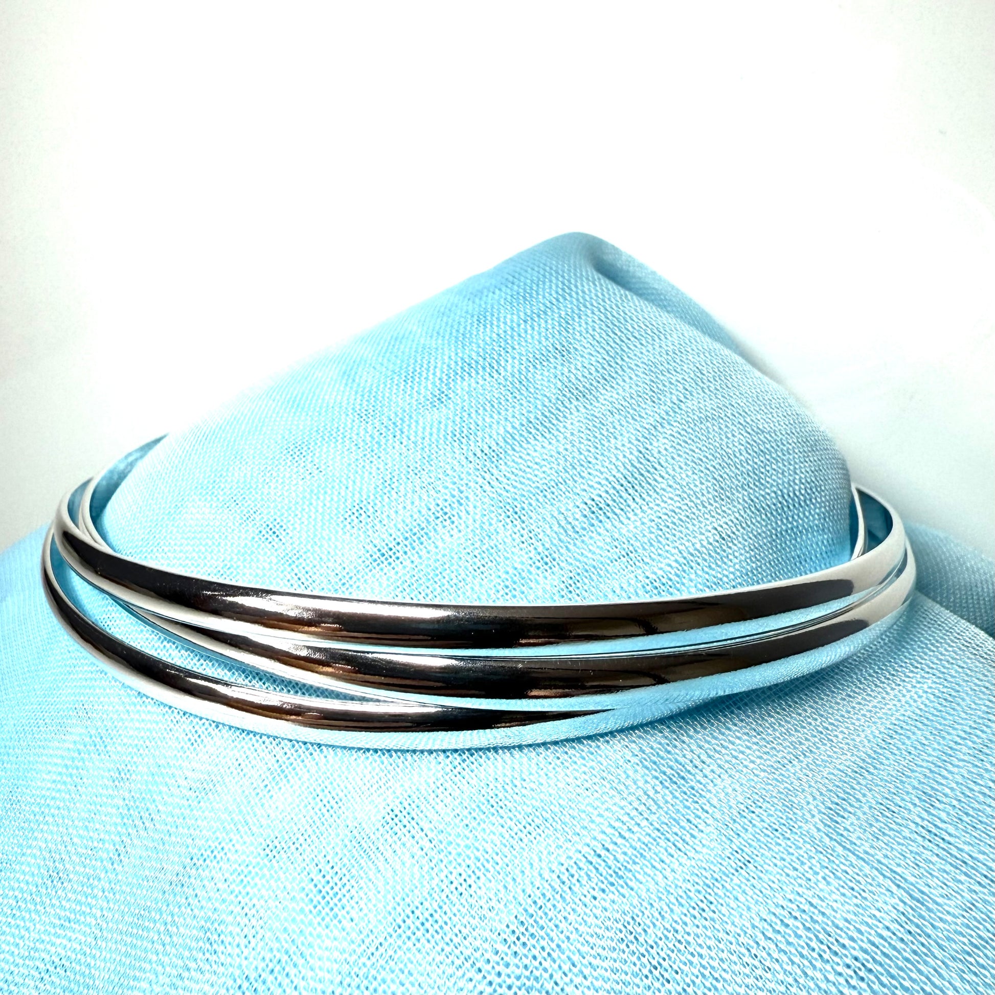 Triple sterling silver Russian wedding bangle