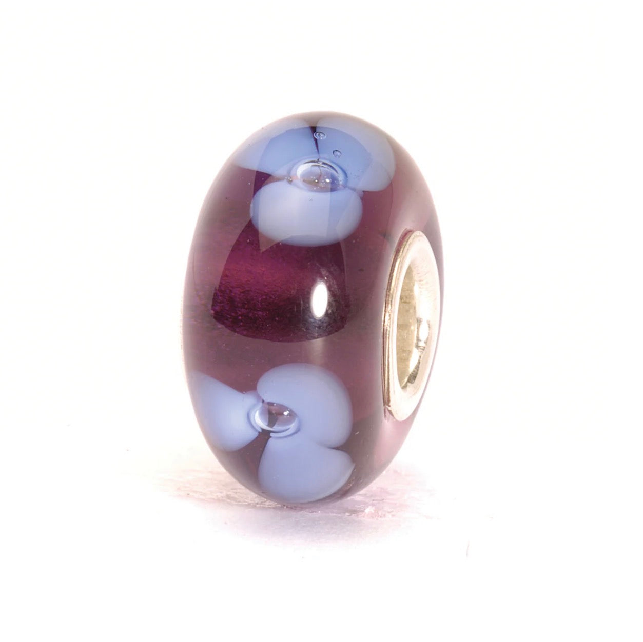 Trollbeads Purple Flower Glass Bead TGLBE-10044