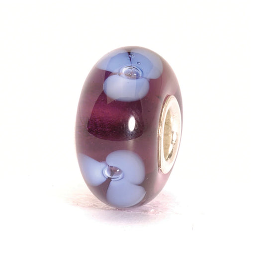 Trollbeads Purple Flower Glass Bead TGLBE-10044