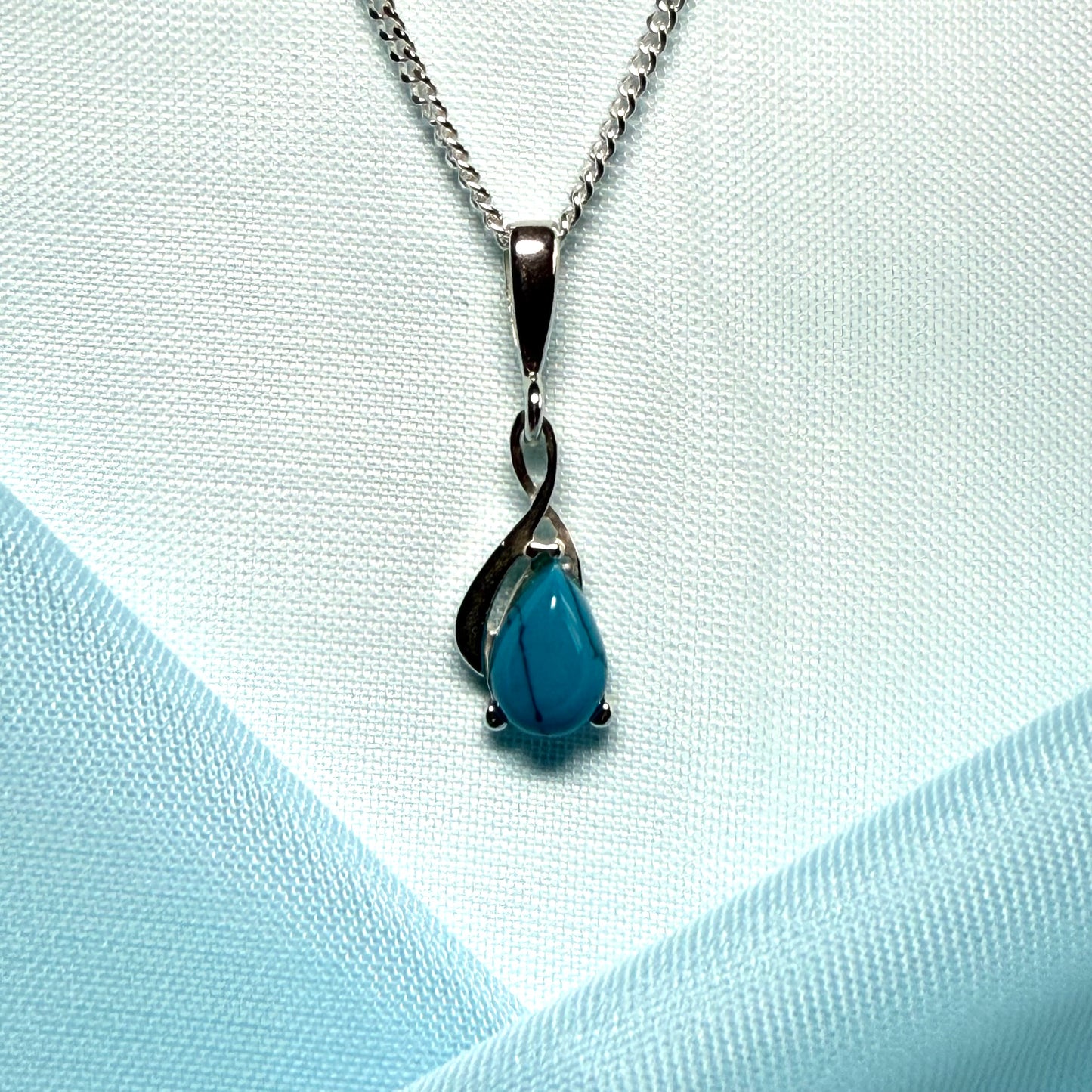 Turquoise sterling silver necklace