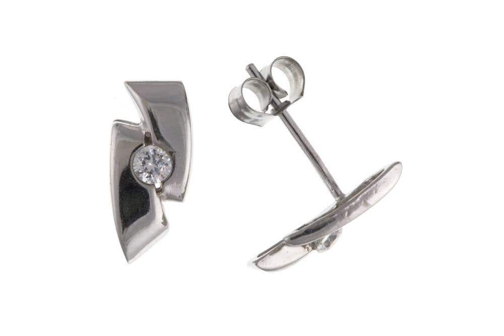 White Gold Fancy Stud Earrings