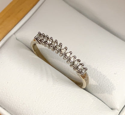 Yellow Gold Diamond Eternity Ring Claw Set 15 Points