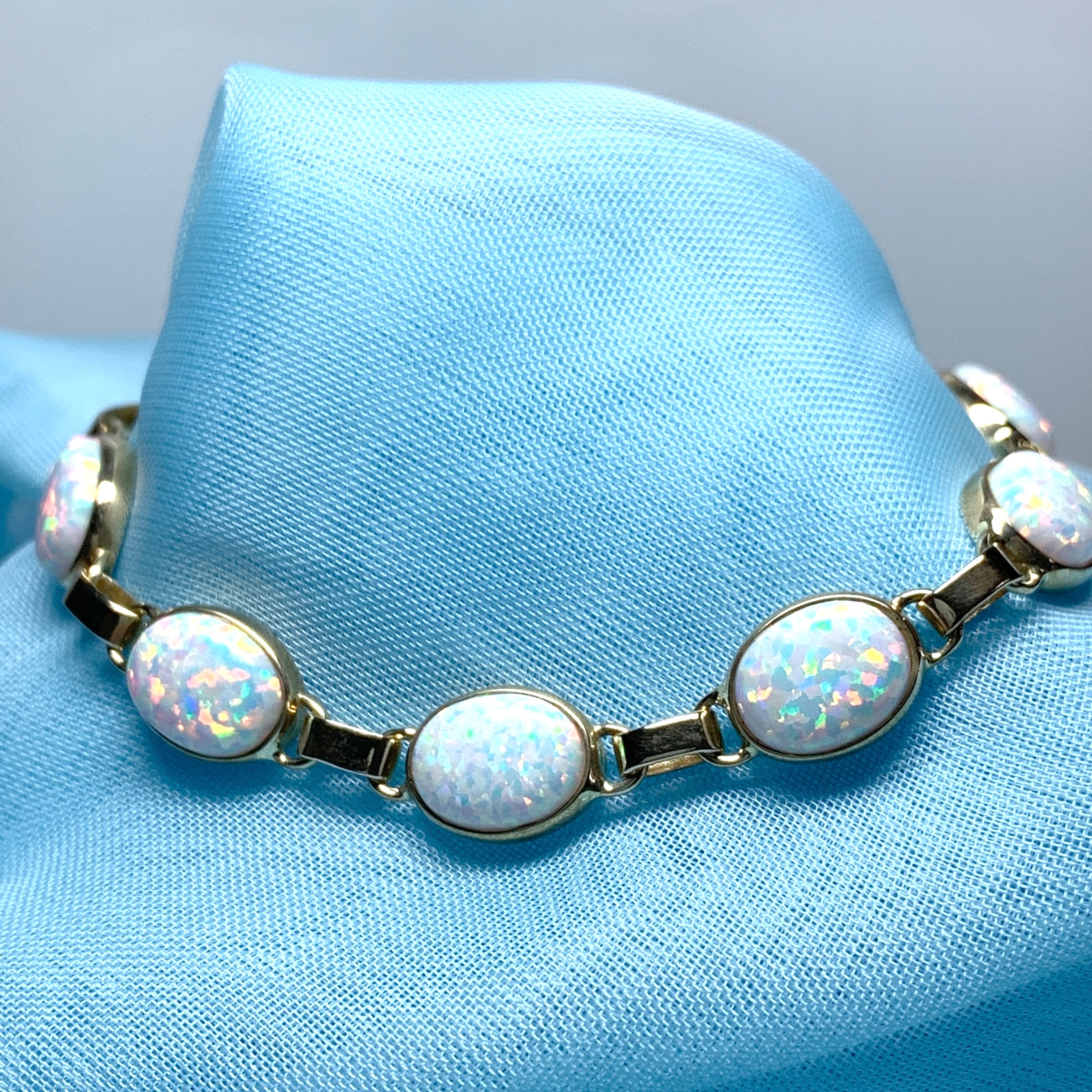 Opal bracelet sterling on sale silver