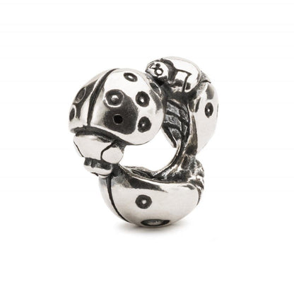 A Trollbeads Ladybugs Sterling Silver Bead TAGBE-20213