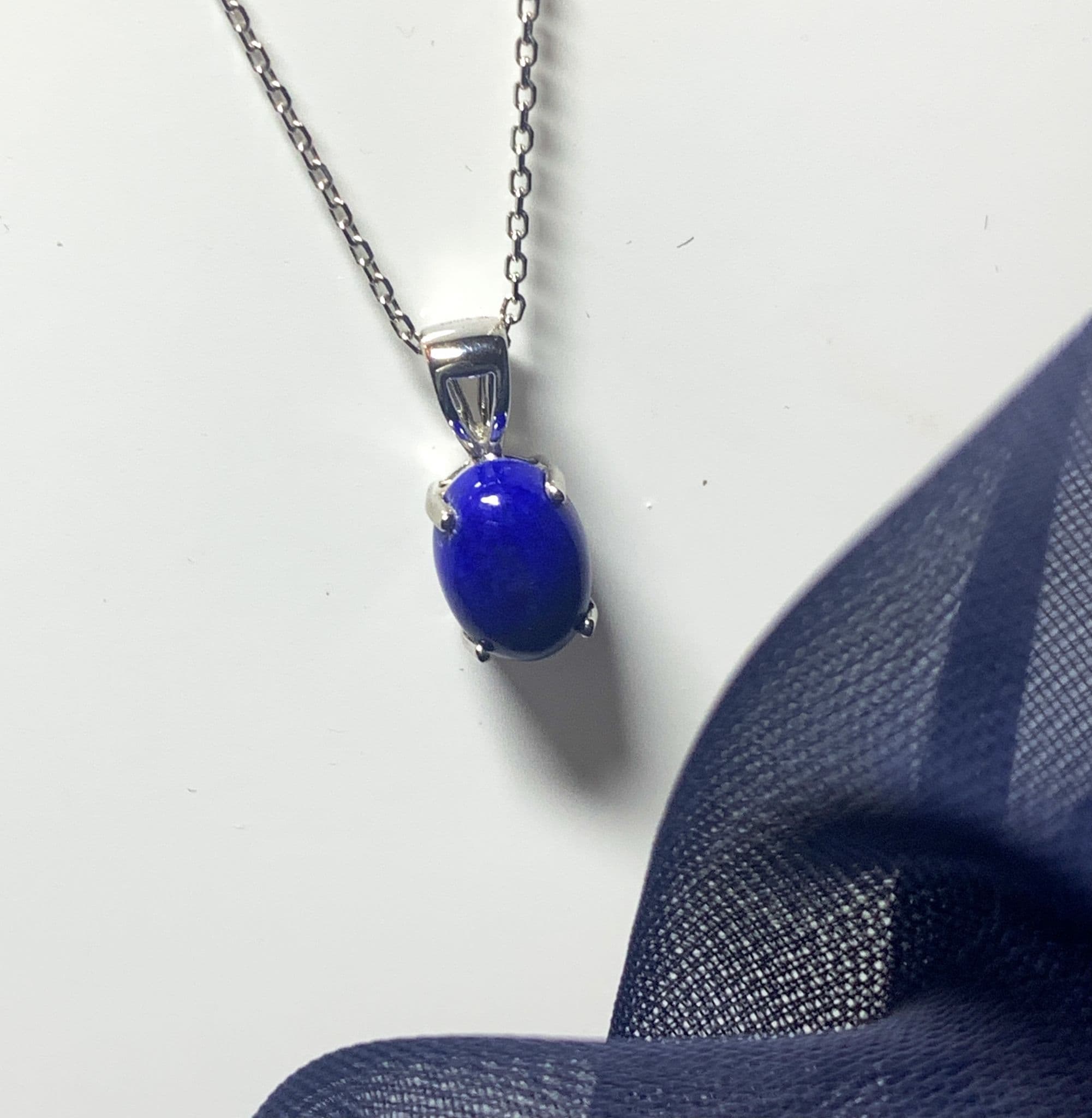 White gold lapis necklace sales