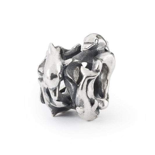 Dolphin Family Trollbeads Silver Bead