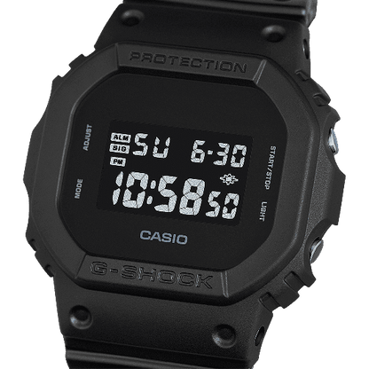 DW-5600BB-1ER Casio Watch G Shock Men's Black Rubber Strap Digital With Silver Coloured Numbers