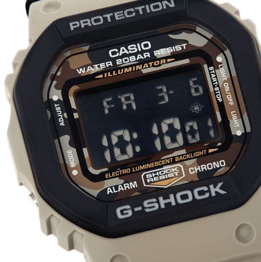 DW-5610SUS-5ER Casio Watch G Shock Men's Black Rubber Strap Digital With An Extra Resin Strap Too