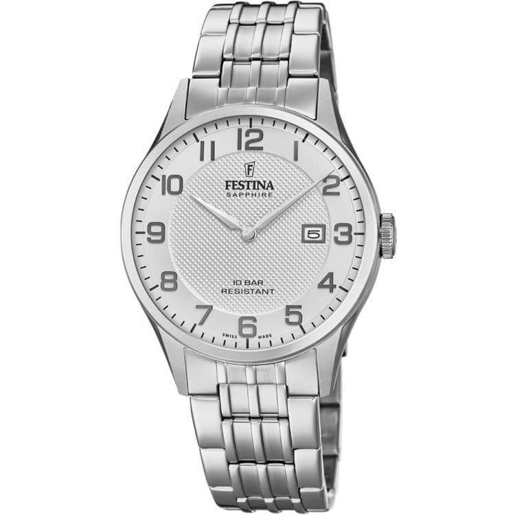 F20005/1 Festina Men's Stainless Steel Round Bracelet Watch Arabic Dial