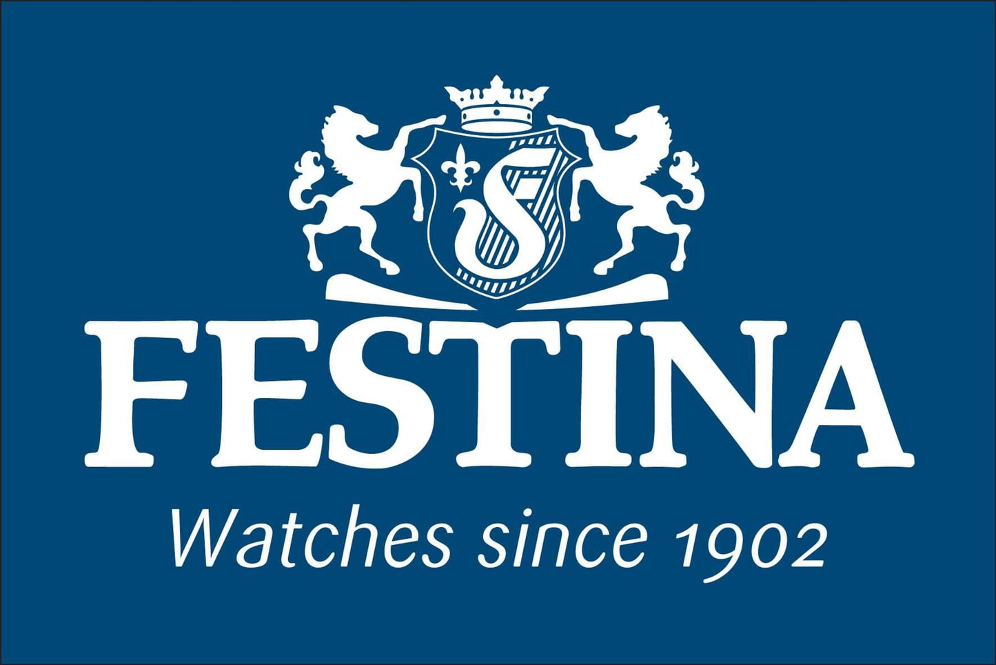 F20423/2 Festina Mens Square Dark Blue Chronograph Stainless Steel Bracelet Watch