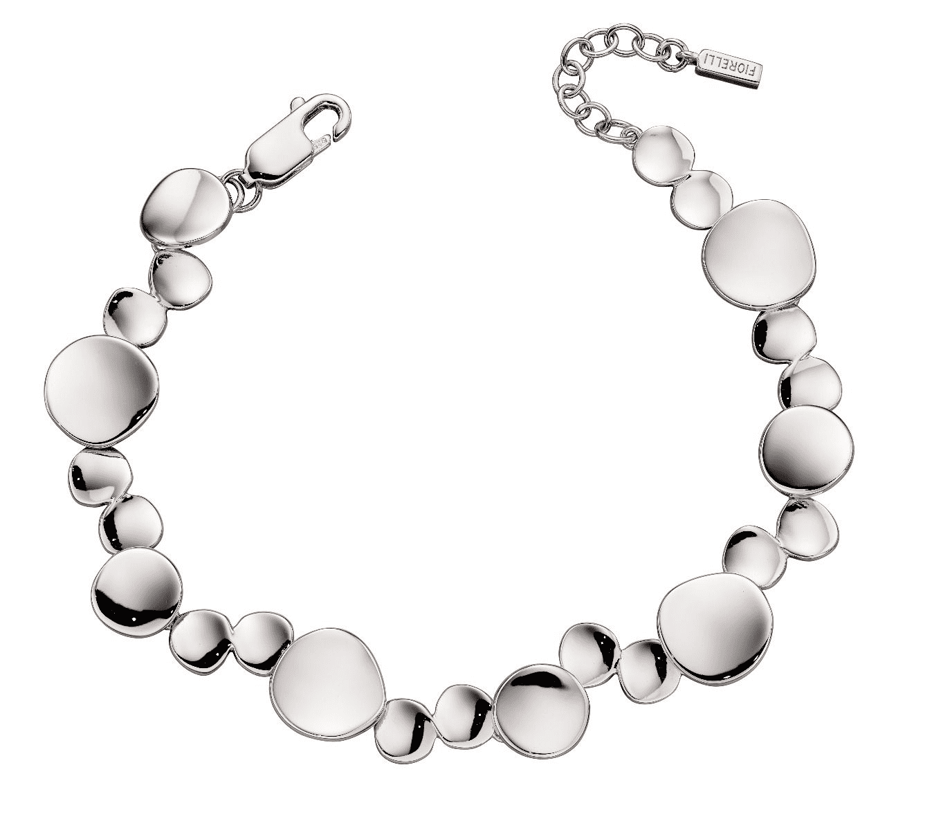 Fiorelli bracelet circle shaped organic sterling silver